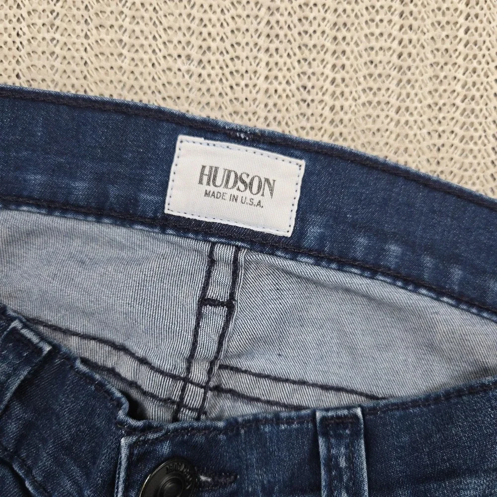 Hudson Jeans Womens 27 Blue Skinny Medium Wash Stretch Denim Pants Casual‎